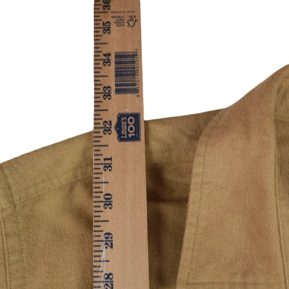 L.L Bean Flannel Shirt Pale Yellow Outdoor Long Sleeve Size XL Tall - Picture 5 of 7
